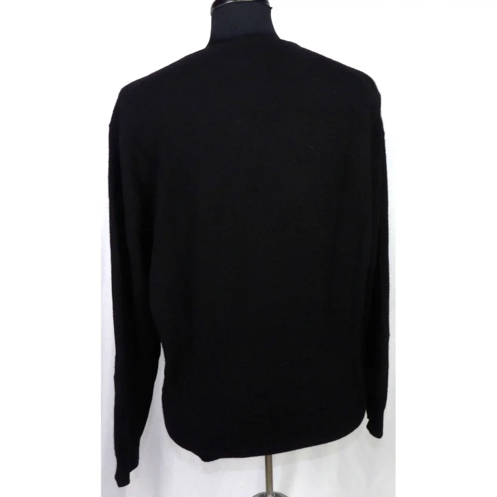 Jos. A. Bank Traveler's 100% Cashmere‎ Black V-Neck Sweater Men's XL